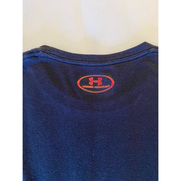 Under Armour T Shirt Heat Gear Men’s Small Short Sleeve Navy - Picture 3 of 8